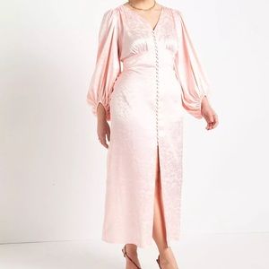 Eloquii Crystal Rose Full Sleeve Maxi Dress